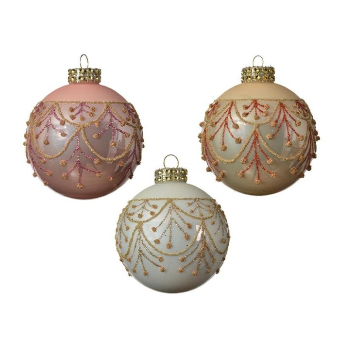 SFERA DI VETRO GLITTER D8CM 3